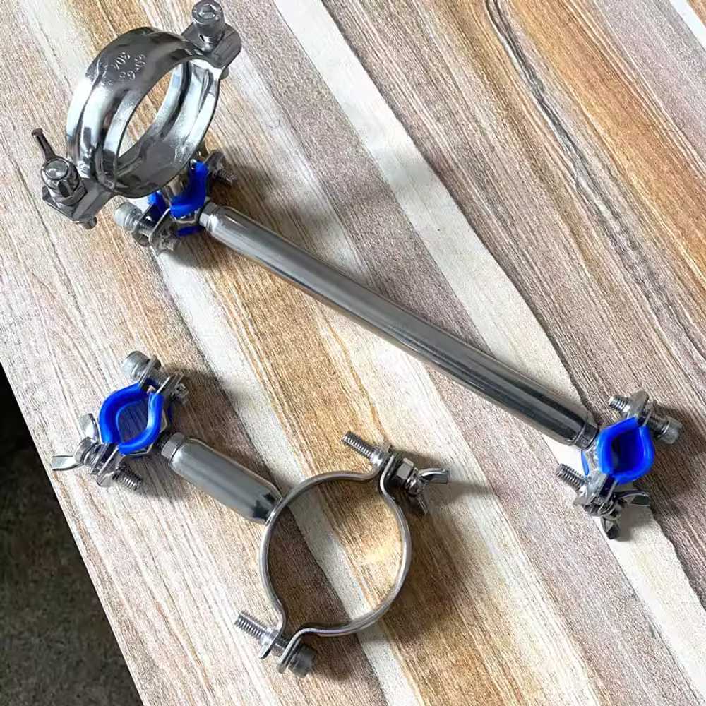 연통 지지대 브래킷 캠핑 램프 고정 받침대 클램프 60mm 더블 - 상세 이미지 2