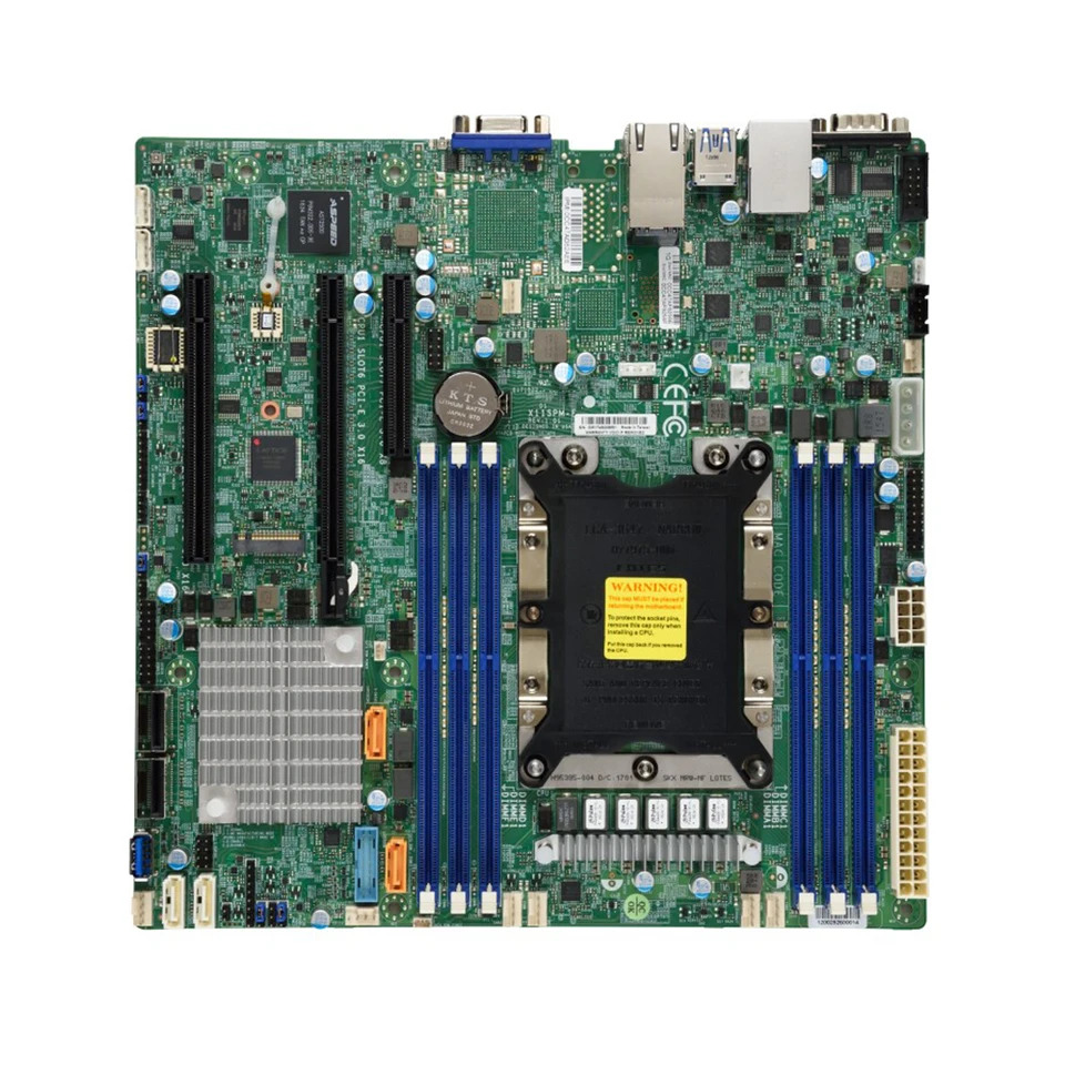 X11SPM-F 산업패키지 마더보드 Supermicro 단일 서버 C621 Micro GbE LAN SATA3 6Gbps DDR4 LGA-3647