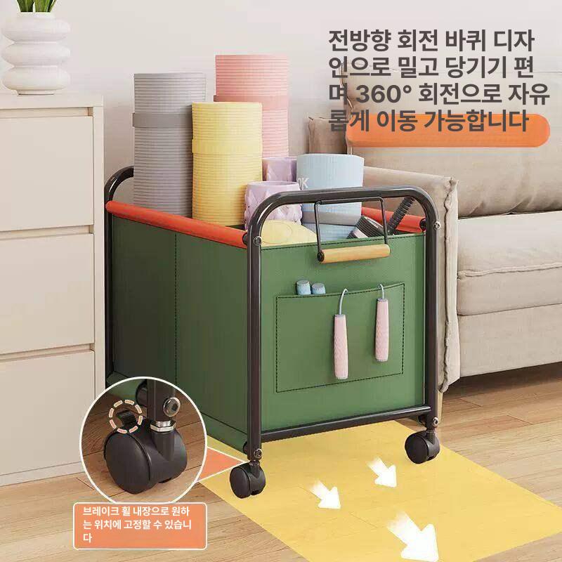 바구니 지퍼형 장난감수납함 보관통 보관함 다용도 상자 정리보관 인형정리함 원통형 - 상세 이미지 4