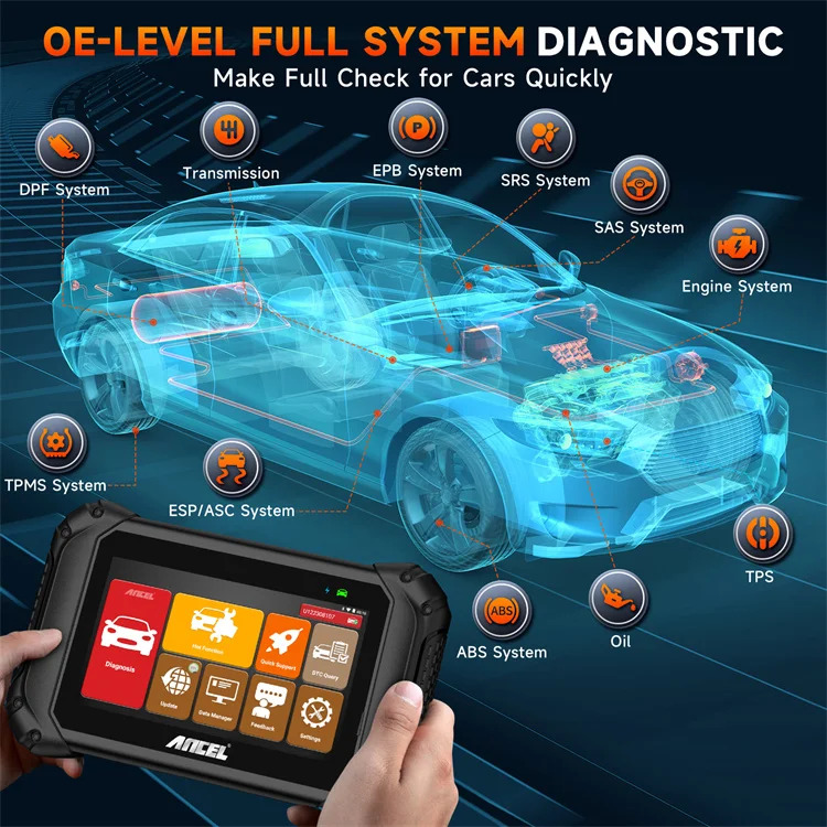 ANCEL 전체 시스템 테스터 재설정 OBDII 스캐너 V5BT OBD2 자동차 진단 도구