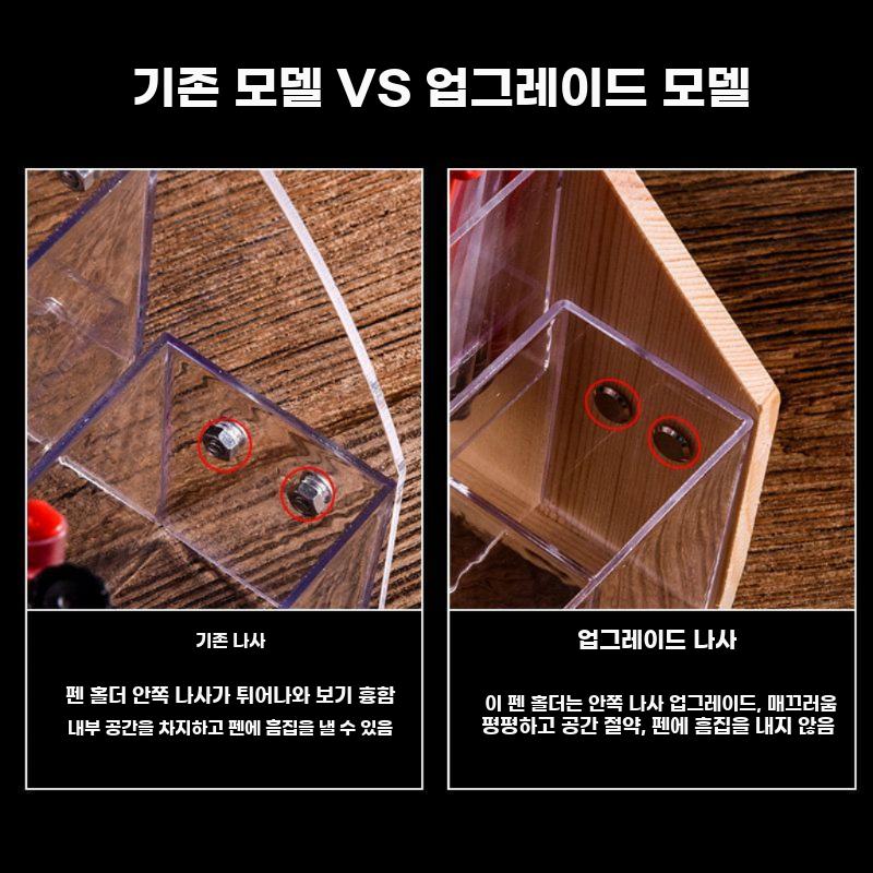 볼펜꽂이 아크릴 펜 정리함 투명 필기구 수납함 사무실 2단 소형 - 상세 이미지 2