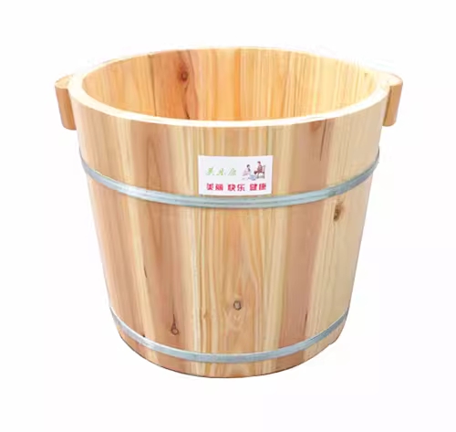 히노끼족욕통 발 욕조 찜질기 각탕기 마사지 편백나무 25cm 통+뚜껑 - 상세 이미지 2