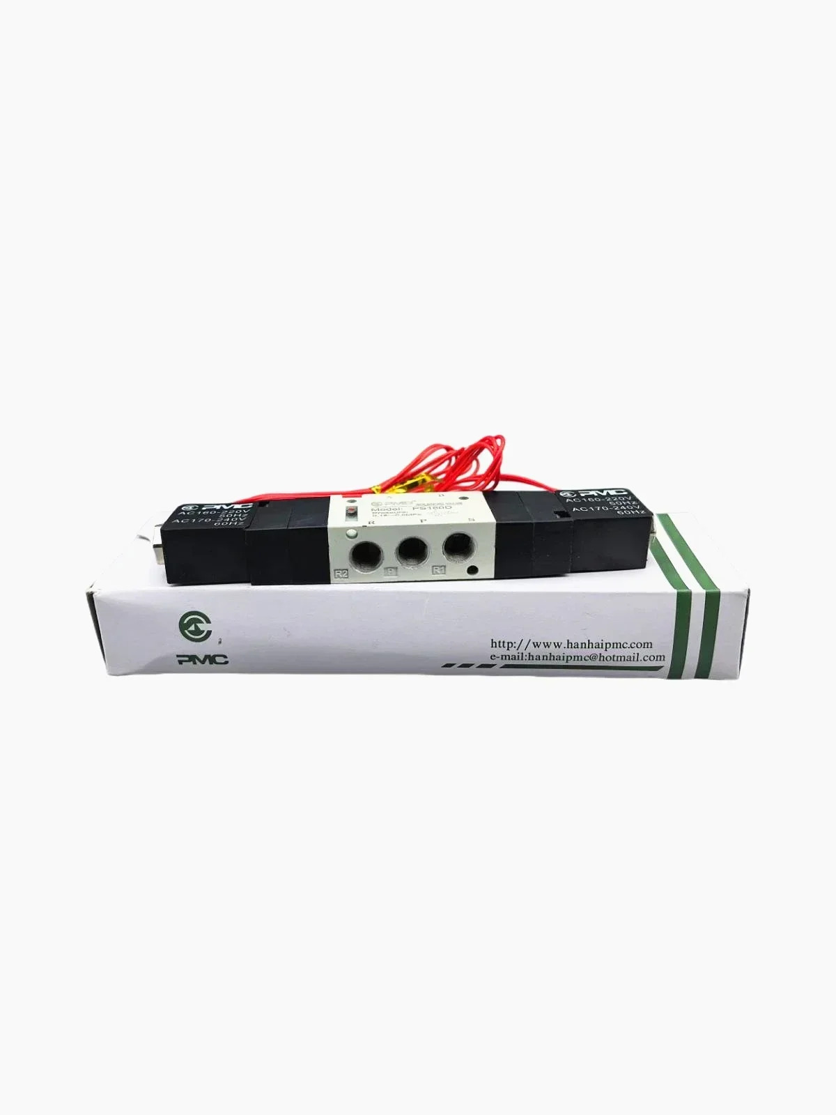 오리지널 PS180D/D 솔레노이드 밸브 DC24V 제어 2위치 5방향 AC220V 듀얼 컨트롤 다이 캐스팅