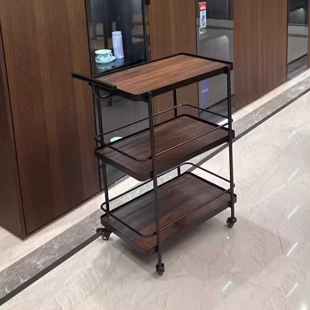 호텔 트롤리 레스토랑 룸서비스 푸드 서빙 카트 수레 45x30x75 - 상세 이미지 4