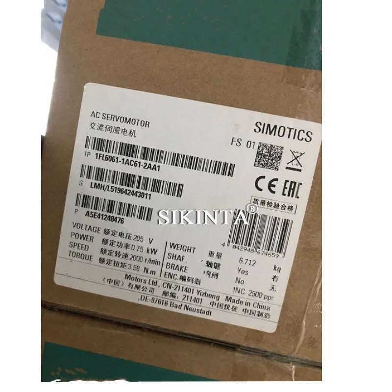 V90 서보모터 1FL6064-1AC61-2AB1 1.5KW 완전히 리퍼