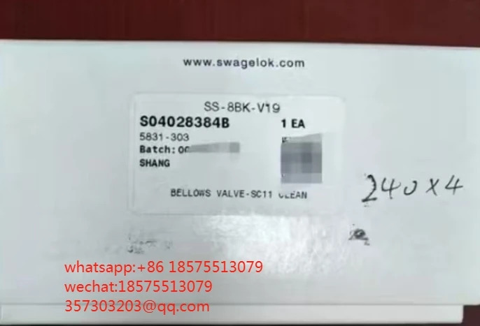 Swageloke SS-8BK-V19 5831-303 BELLOWS VALVE-SC11 클린