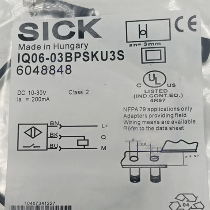 SICK IQ06-03BPSKU3S 유도형 센서 10개잘못된 벌칙 없음