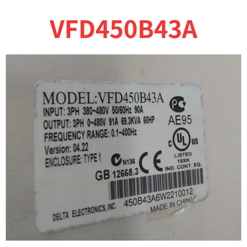 주파수 변환기 리퍼 완료 VFD450B43A 신