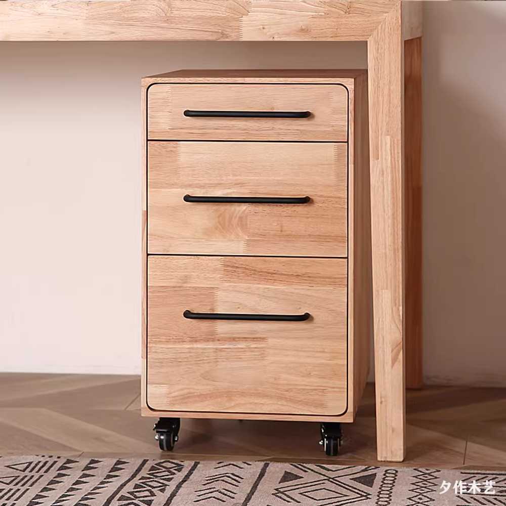 책상 서랍장 목재 이동식 서류 보관 수납 캐비닛 가구 29cm - 상세 이미지 5