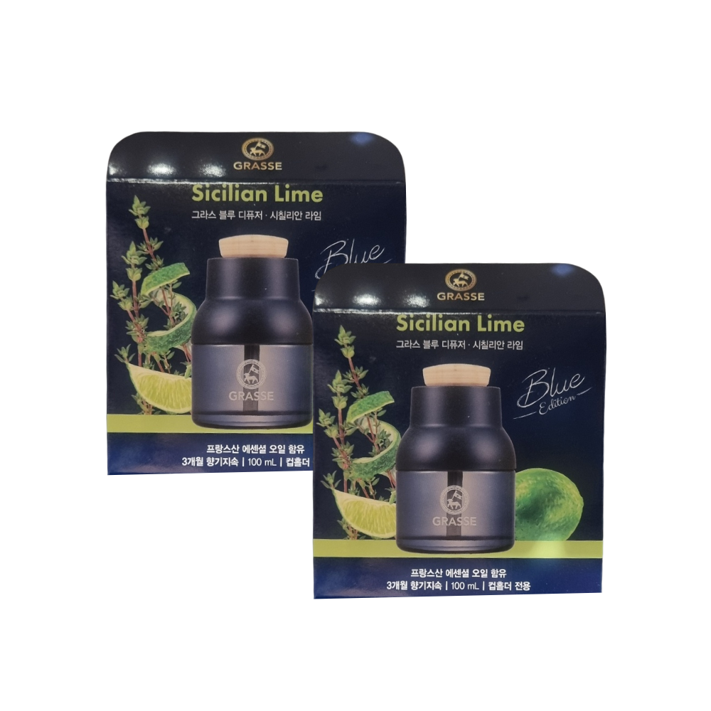 불스원 그라스 디퓨저 블루 차량용 방향제 시칠리안라임 100ml x2개 - 상품 이미지