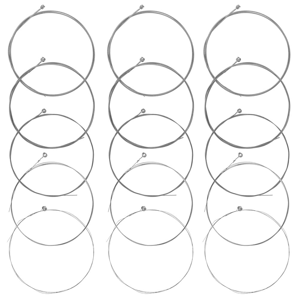 18개의 PCS 기타 줄 일렉트릭, E-1번째 B-1번째 G-2번째 G-3번째 D-4번째 A-5번째 E-6번째를 포함한 3개의 풀 세트 스테인리스 스틸 코어 일렉트릭 6개의 - 상품 이미지