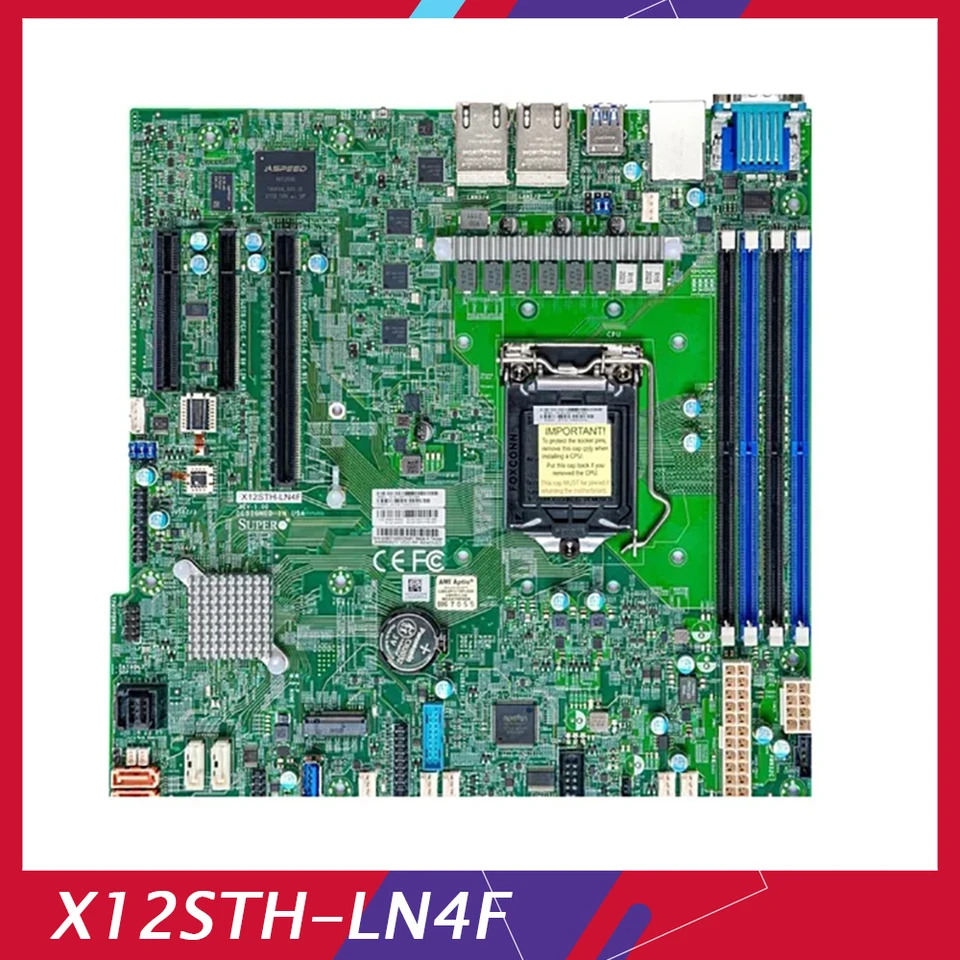 슈퍼마이크로오리지널 서버 마더보드 X12STH-LN4F C256 지지대 E-2300 E-2388 고품질