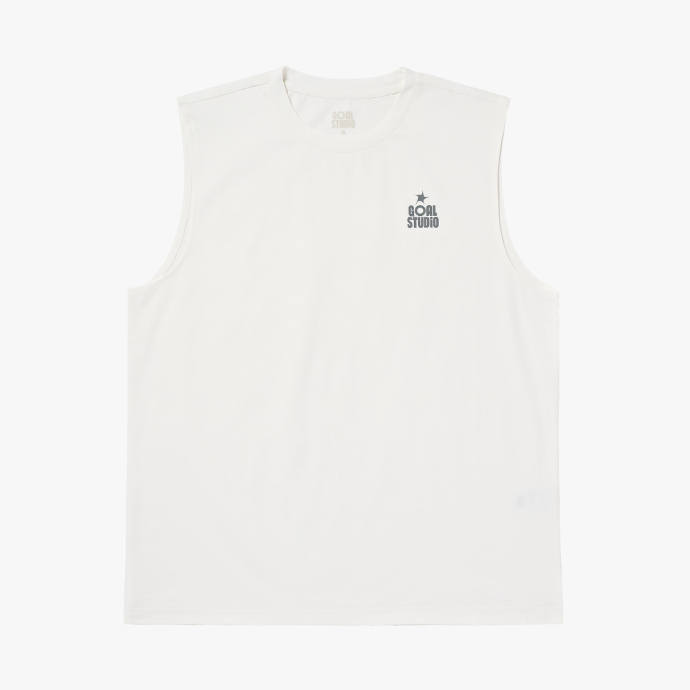 MS ESSENTIAL AIRDRY SLEEVELESS-OFF WHITE - 상품 이미지