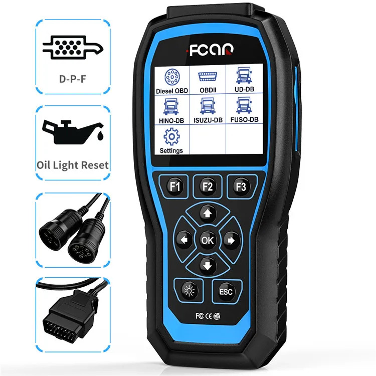 Fcar HD 픽업 트럭 굴삭기 진단 도구 DPF 리셋 F506PRO