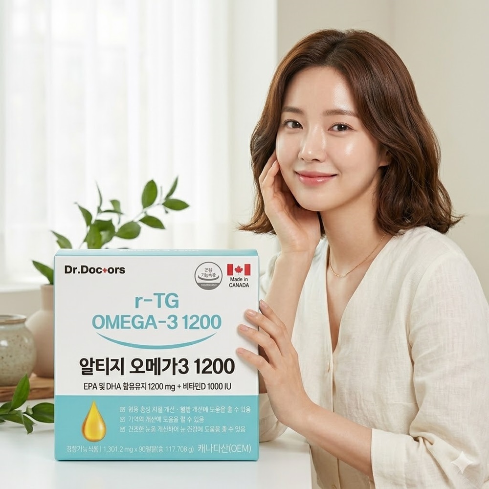 닥터닥터스 알티지 오메가3 1200 90캡슐 1개 - 상품 이미지