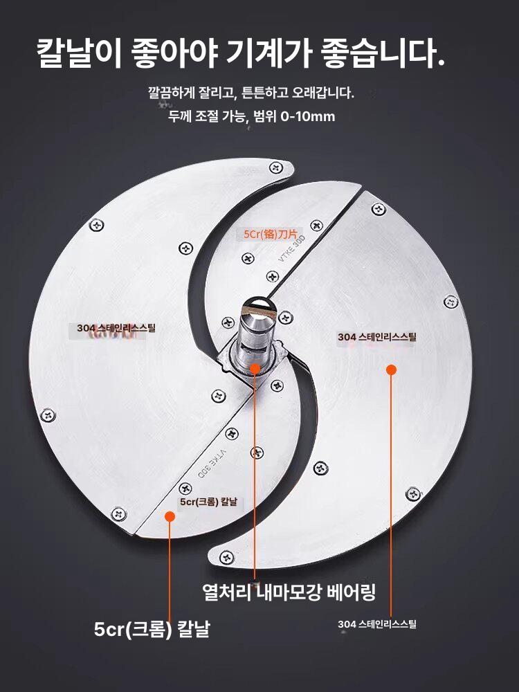 편썰기 슬라이서 편마늘 야채 생강 다용도 조절 양배추 만능 채칼 써는 기계 생강 - 상세 이미지 3