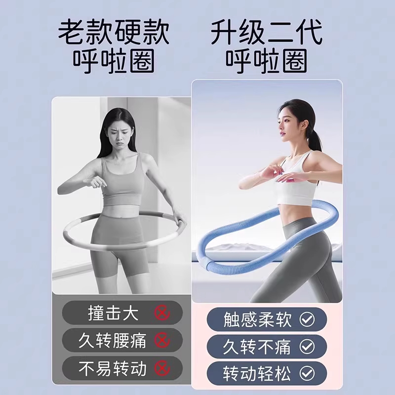 스프링 훌라후프 피트니스 실내 중년 허리운동 가중 - 상세 이미지 3