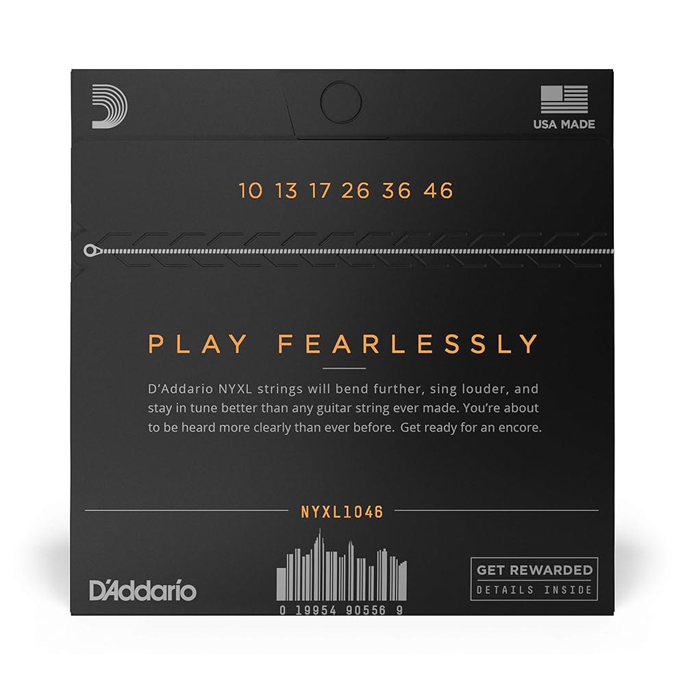 다다리오 일렉트릭 기타 줄, NYXL 니켈 도금, NYXL1046, 레귤러 라이트 게이지 10-46, 6현 세트, 팩 - 상세 이미지 2