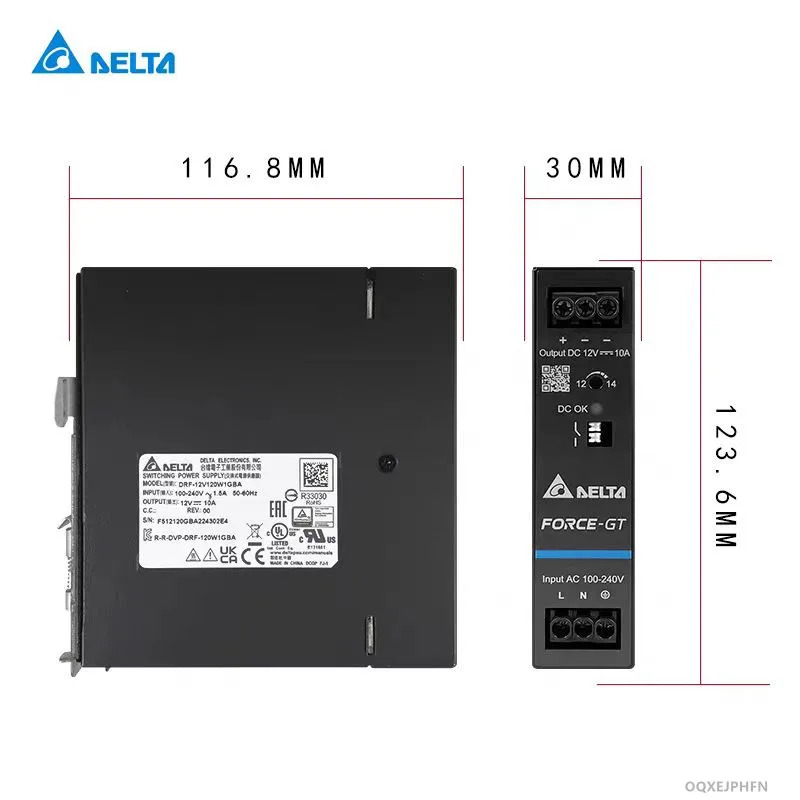 DELTA 12V10A 120W DIN 레일 전원공급장치 DRF-12V120W1GBA 새