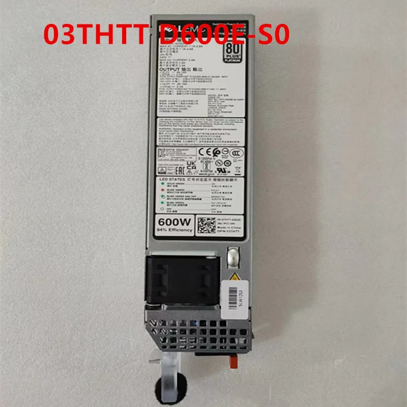 DELL R450 R650 R750 R750XS R650XS 600W 3THTT 03THTT D600E-S0 DPS-500AB-52 A 새 원본 전원공급장치