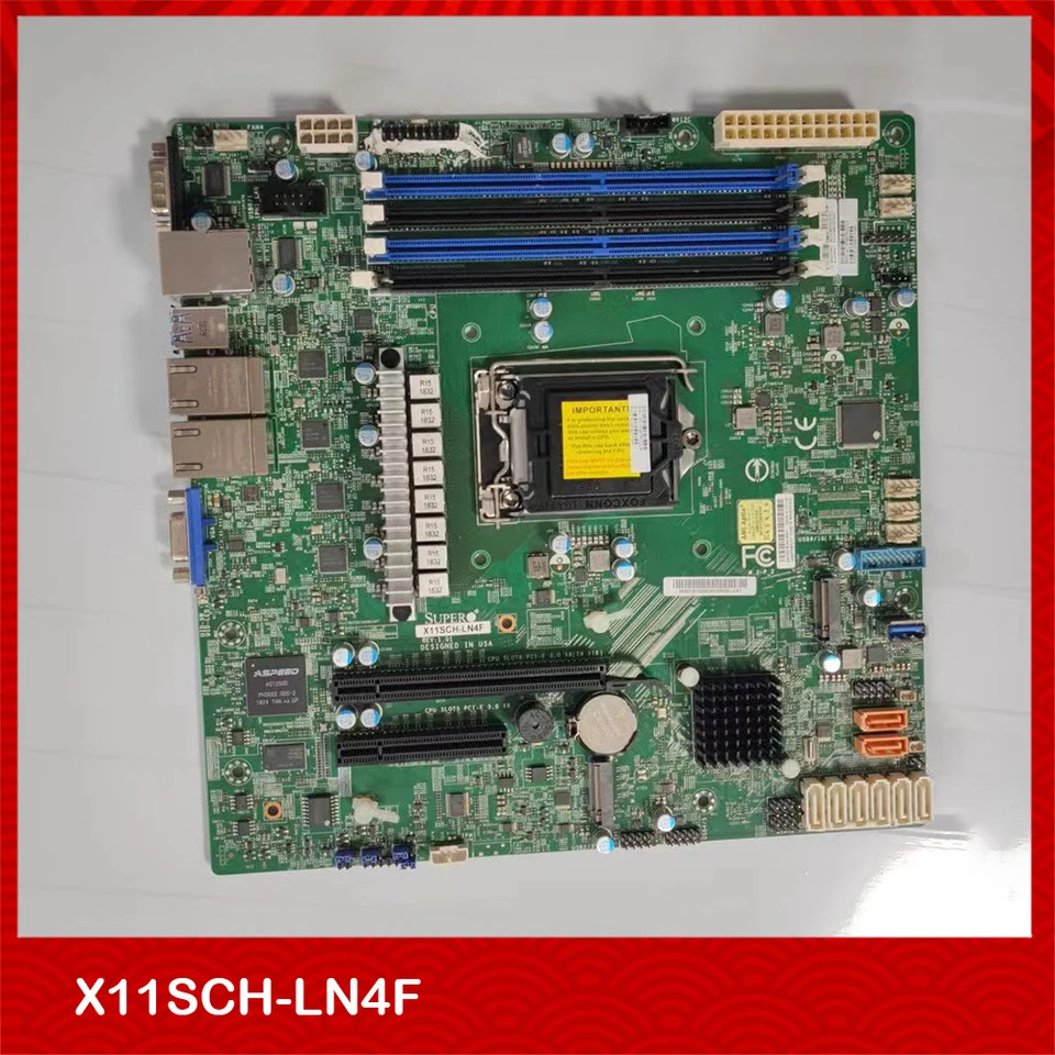 슈퍼마이크로 X11SCH-LN4F 오리지널 서버 마더보드 C236 1151 DDR4 M- 고품질