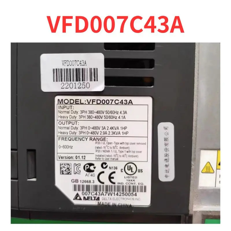 리퍼 완료 주파수 변환기 신 VFD007C43A