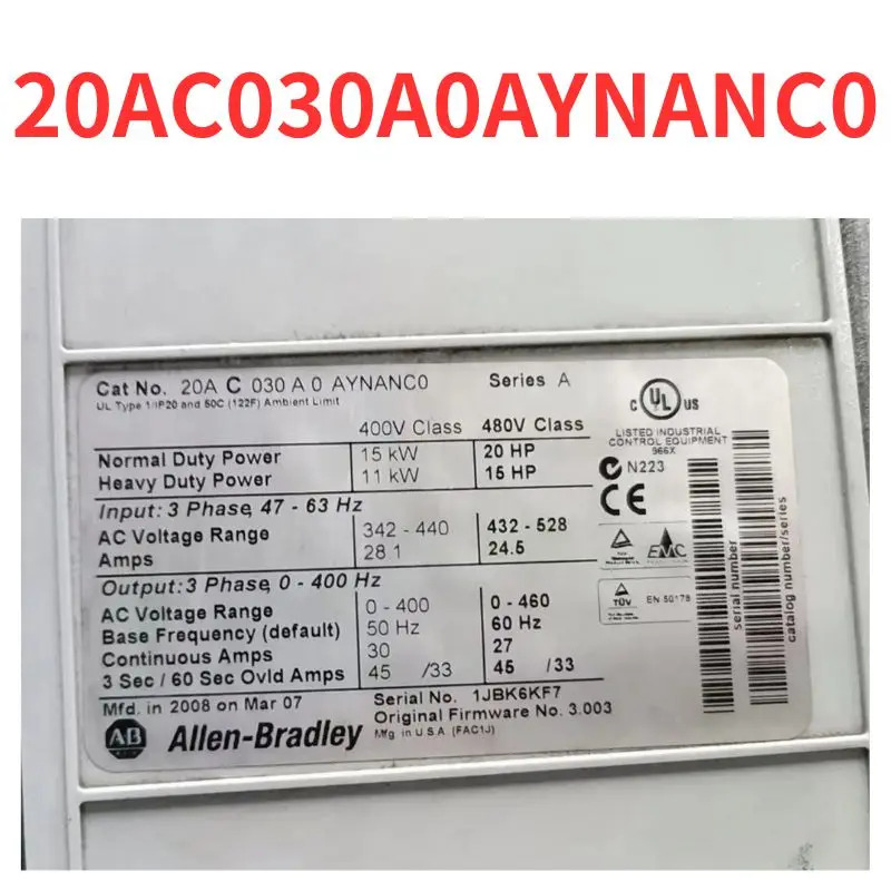 리퍼 주파수 변환기 완료 20AC030A0AYNANC0