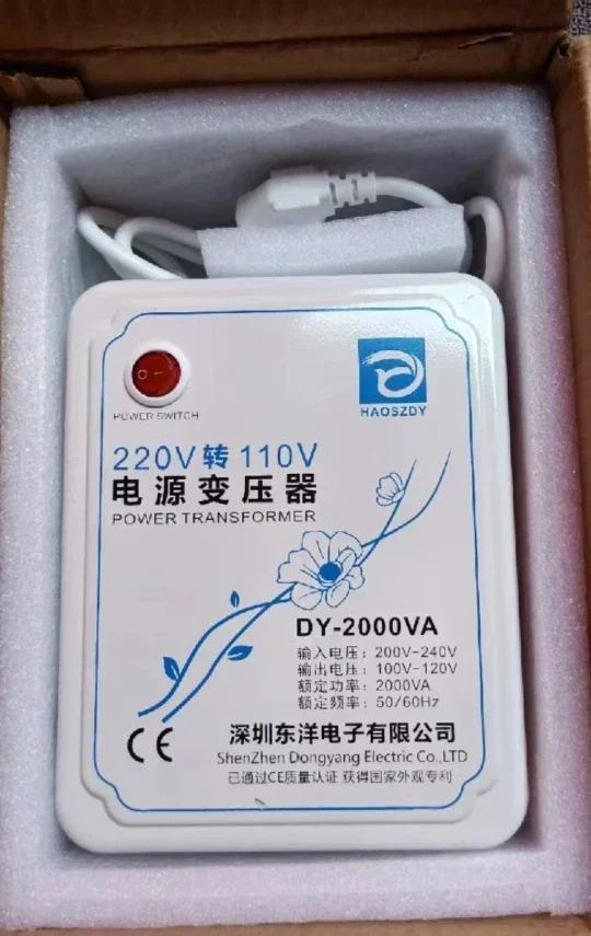 순수 구리 변압기 변환기 2000W 220V  100V
