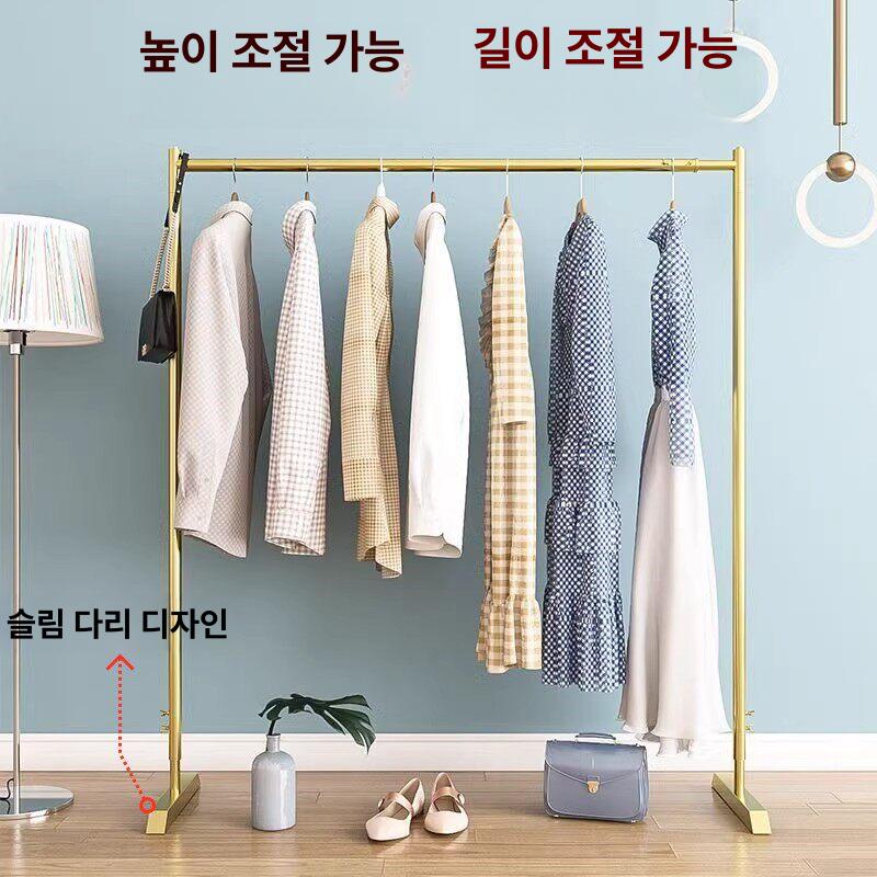 사무실 서랍장 미니행거 드레스룸 낮은행거 스탠드 원룸 옷걸이 다용도 매장용 간이 - 상세 이미지 3