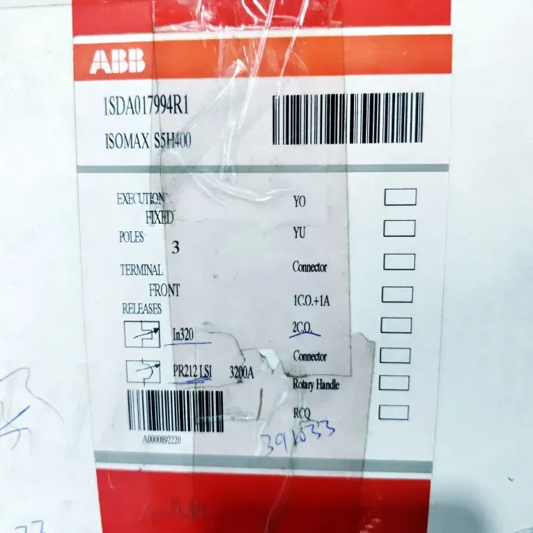 ABB S5H400 PR212LSI 320A 1SDA 017994 R1