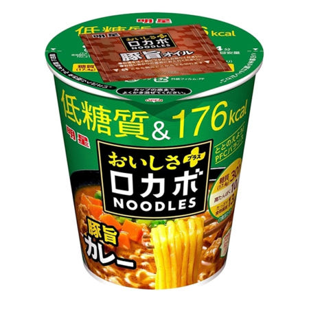 명성식품 [해외]명성식품 로카보 포크 커리 누들 56g 12팩 Myojo Rocabo NOODLES Delicious Plus Pork Flavor Curry