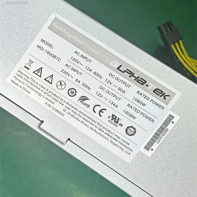 MGI-1600BTCALPHA-TEK 1608W새 원본 전원공급장치
