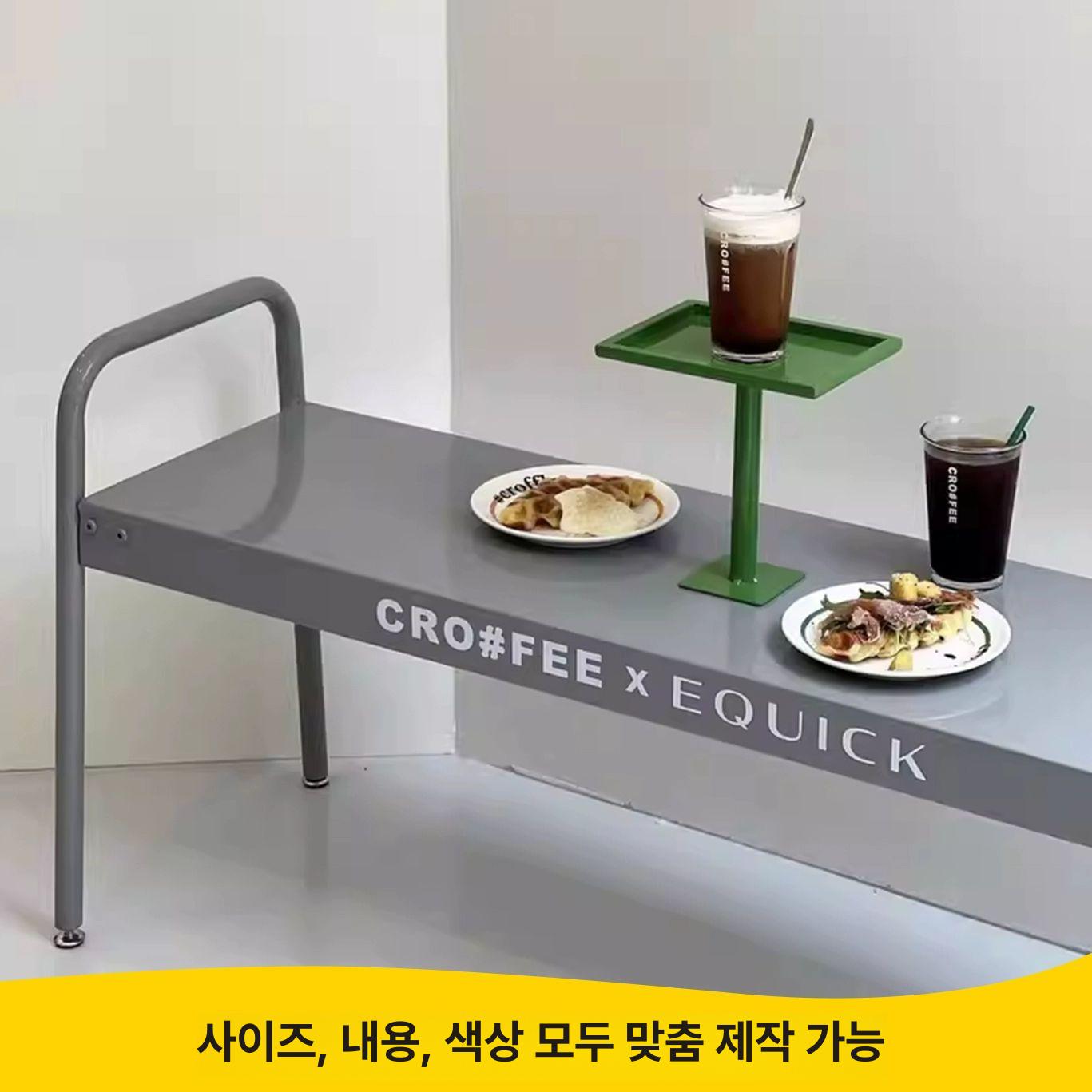 철제 벤치의자 북유럽 인테리어 야외용 체어 거실 고급 엔틱의자 복고풍 매장용 - 상세 이미지 4