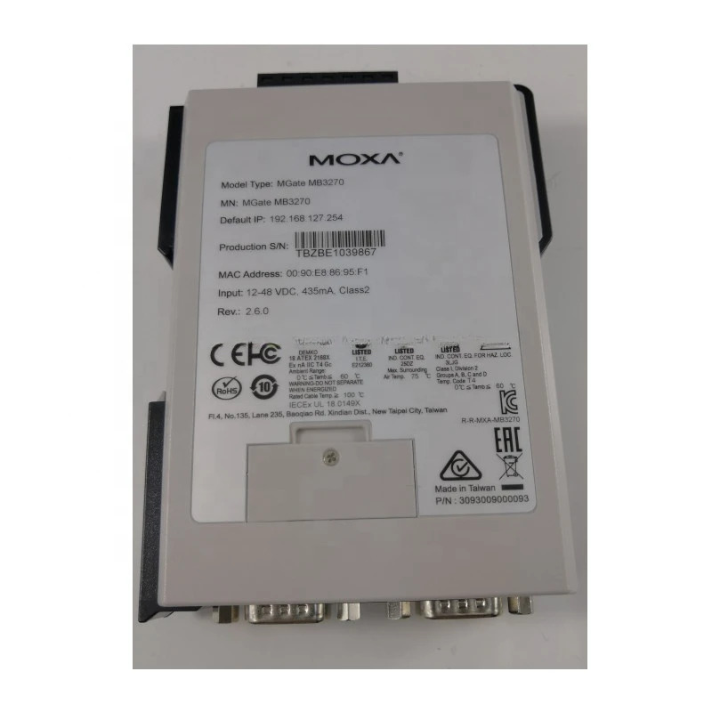 MOXA MGate 2 포트 고급 Modbus 게이트웨이 MB3270