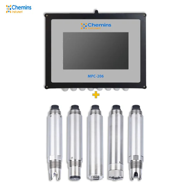 Slef-cleaning 멀티 파라미터 탁도 TSS BGA 엽록소 센서 RS485 온라모니터링 부유 고체