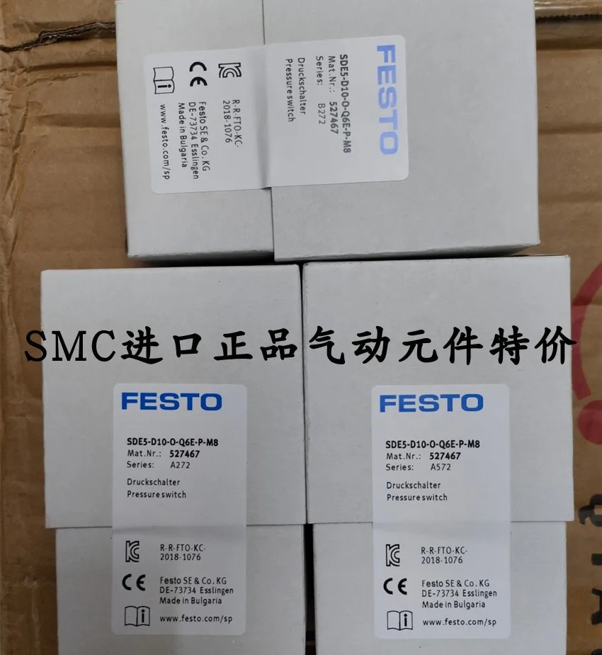 Festo 압력센서 SDE5-D10-0-Q6E-P-M8 527467 중