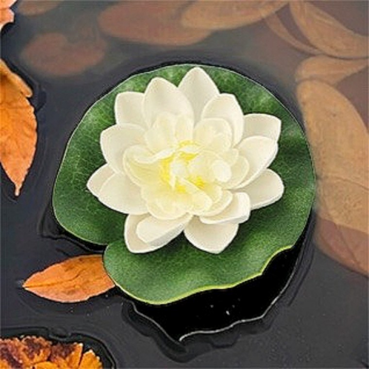 조화 연꽃 연못 장식 화이트 - 상품 이미지
