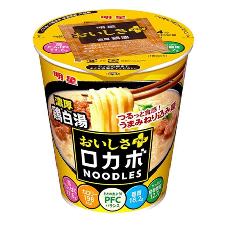 명성식품 [해외]명성식품 로카보 치킨 맛 누들 58g 12팩 Myojo Locabo NOODLES Delicious Plus Thick Chicken White Water