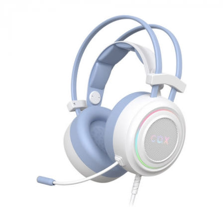 COX CX-4 MEGA-CUP 가상 7.1 채널 RGB 게이밍 헤드셋 (블루)