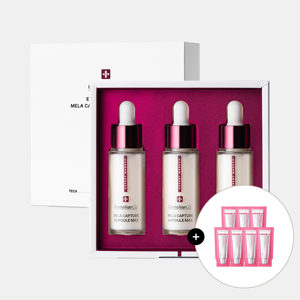 동국제약 센텔리안24 엑스퍼트 마데카 멜라캡처 앰플 맥스 (15ml x 3개 ) 1박스+어드밴스드 1ml 7개 / 기미 잡티 멜라닌 주름 개선에 도움 마데카멜라캡쳐앰플 이미지 1