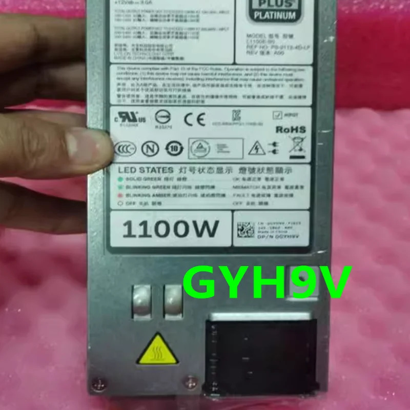 DELL R520 R620 R720 R820 1100W L1100E-S0 GYH9V 0GYH9V PS-2112-4D-LF HT6GX 0HT6GX PS-2112-4D2-LF 새 원