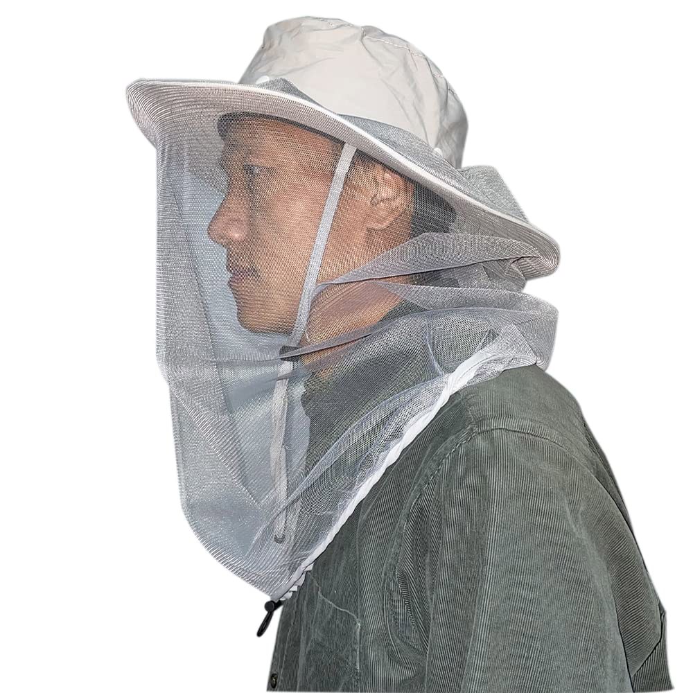 헌터비 모기 머리망 모자 - 개 그루밍 양봉 하이킹 여성을 위한 숨겨진 그물망으로 버그 캡 베일 메시 보호 기능 Dark Grey - 상세 이미지 2