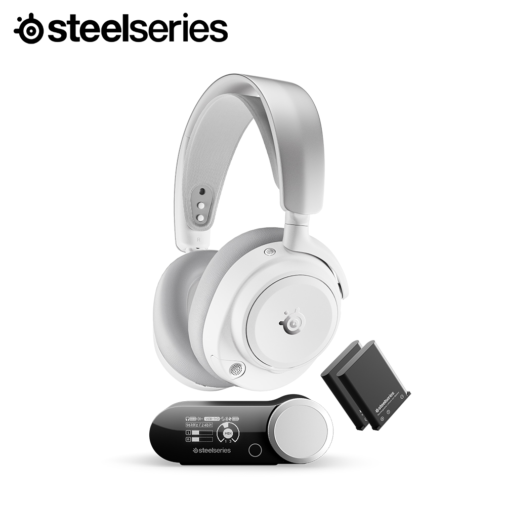 스틸시리즈 Arctis Nova Pro Omni 무선 게이밍 헤드셋 7.1채널 360도, 화이트 - 상품 이미지