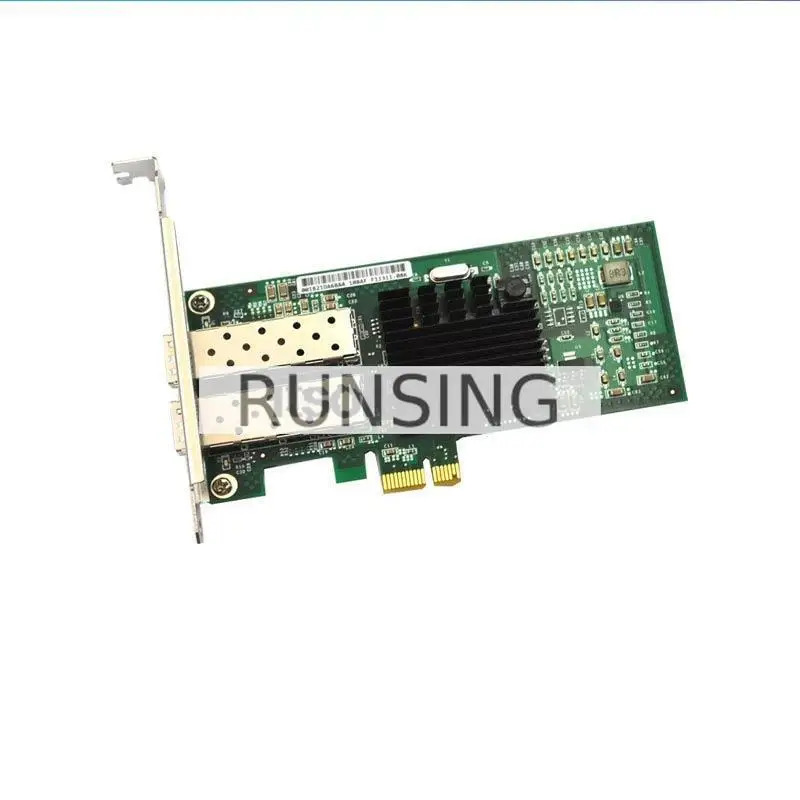 분해듀얼 포트 광섬유 기가비트 네트워크 카드 HL82576EB 2XSFP PCI-E X4 1000BASE-X 리퍼 작동