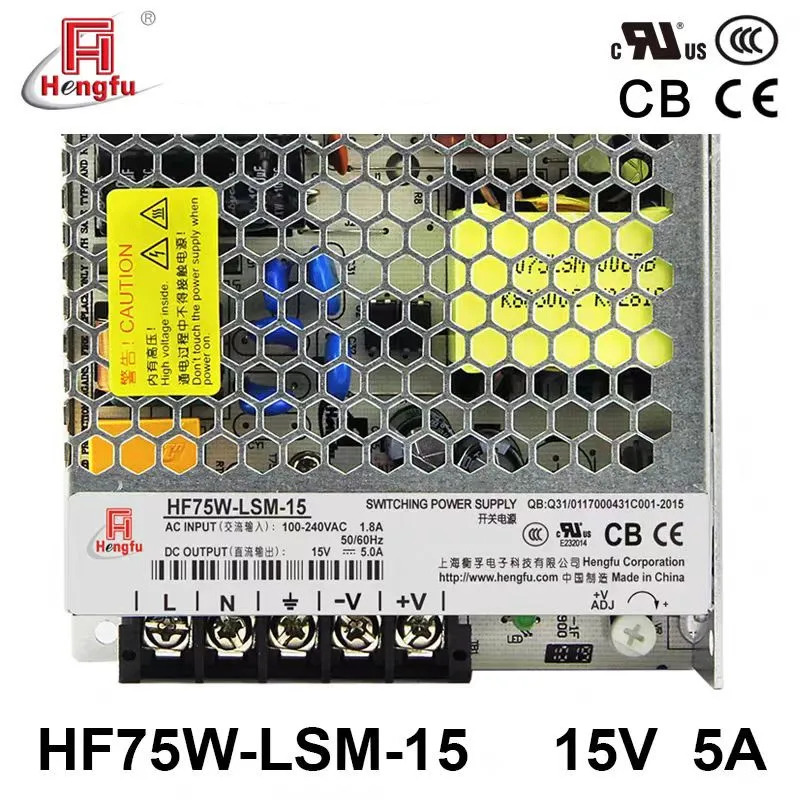 HENGFU 15V5A 75W HF75W-LSM-15새 원본 전원공급장치