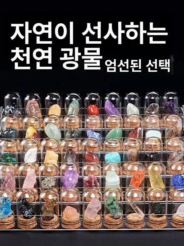 학습용 보관함 크리스탈 케이스 원석 디스플레이 석영 미네랄 장식품 화석 천연석 - 상세 이미지 5