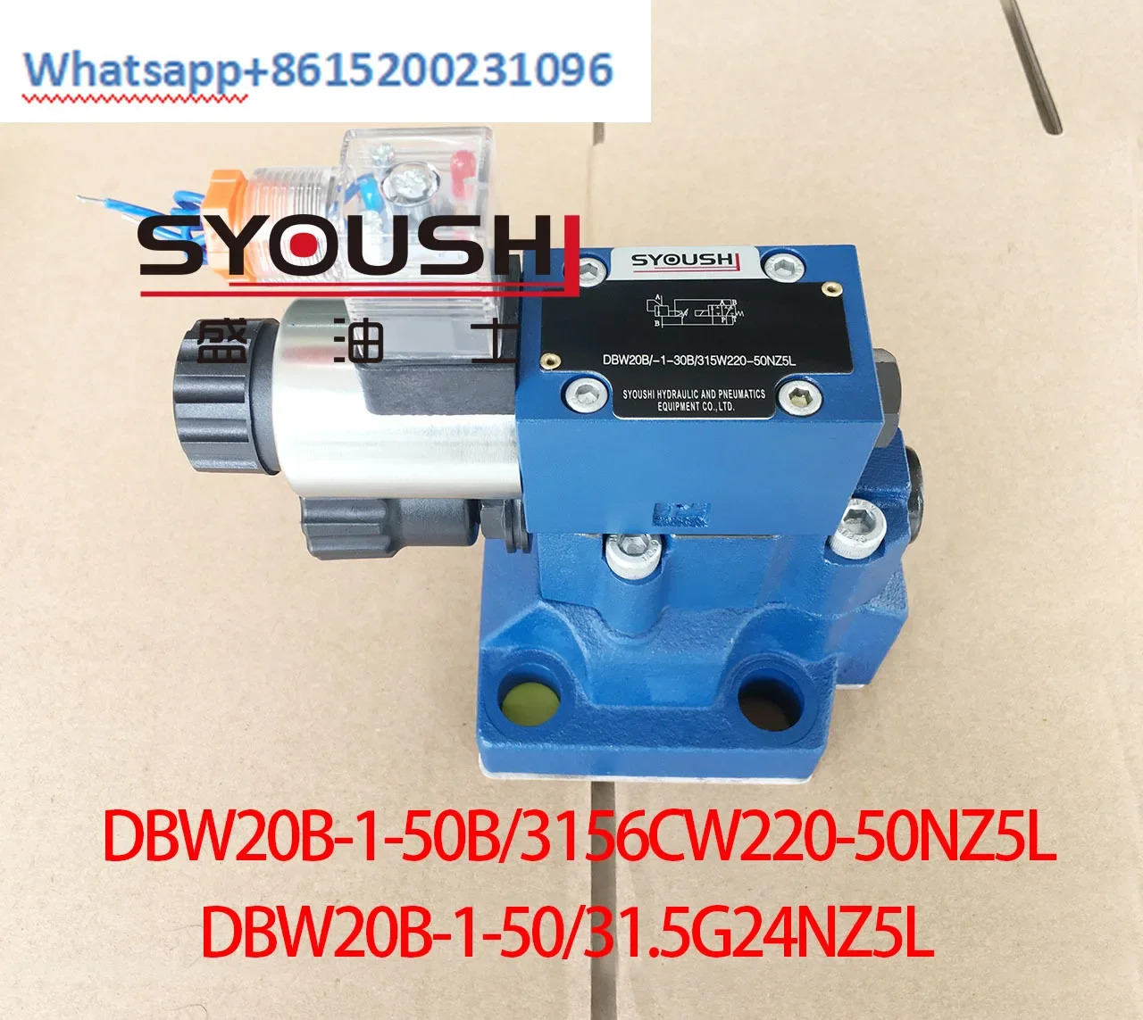 전자기 오버플로우 밸브 DBW20B-1-50B 3156CG24N9Z5L DBW20B-1-50 31.5G24NZ5L