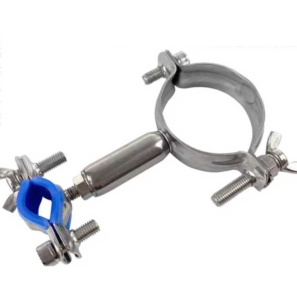 연통 지지대 브래킷 캠핑 램프 고정 받침대 클램프 60mm 더블 - 상품 이미지