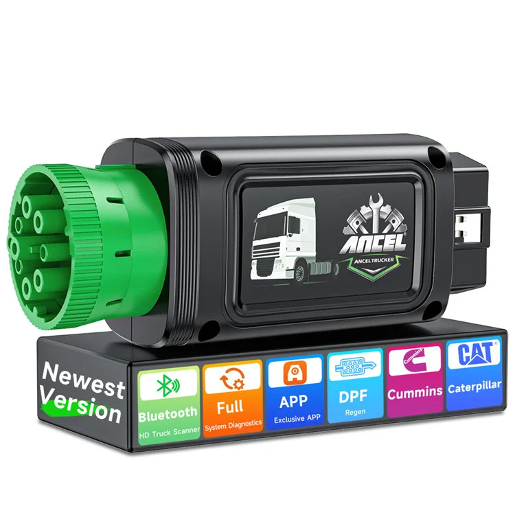 ANCEL HD100 트럭 테스터 디젤 기계 진단 도구 OBDII 엔진 모바일 버전