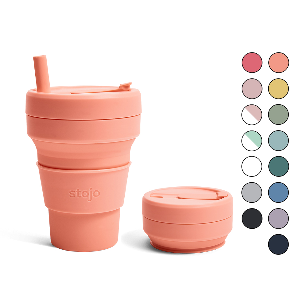 스토조 접이식 실리콘 텀블러 비기 컬렉션 470ml, 아프리콧 - 상품 이미지